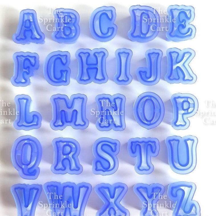 Big Size Uppercase Letter and Number Molder Cutter Set for Fondant Cake Decoration and DIY Craft TSC