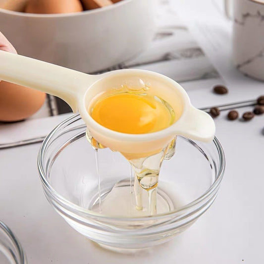 Egg Yolk Separator with Long Handle and Silver Mini Whisk  for Baking and Kitchen Use TSC