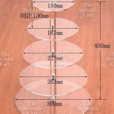 3/4/5 Tier Acrylic Cupcake Stand Display Dessert Buffet Serveware TSC