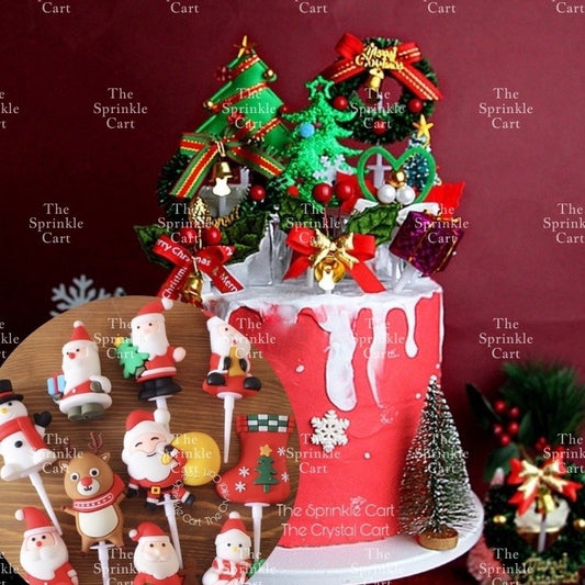 Christmas Cake Topper Polymer Ornament Decoration TSC
