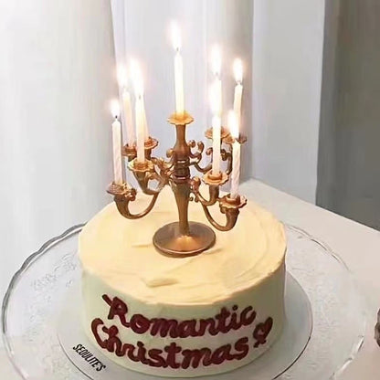 Chandelier Candelabra Cake Topper with Candles TSC