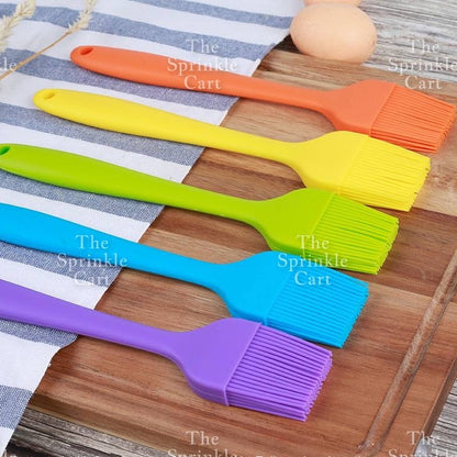 1-pc Non-Stick Random Color Silicone Spatula and Brush for Baking Cooking Heat Resistant