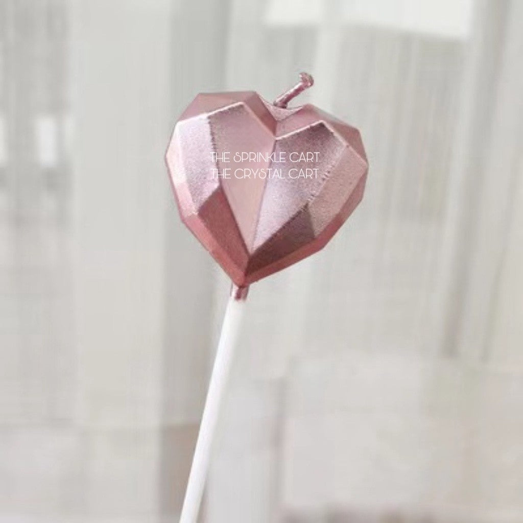 Metallic Color Candle Heart Star Shape for Birthday Party Supplies TSC