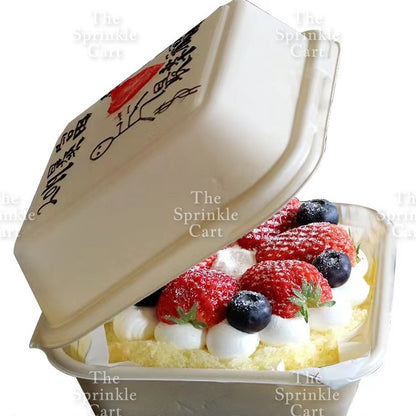 Bento Cake Box Clamshell Wax Paper Non grease Food Wrapper TSC