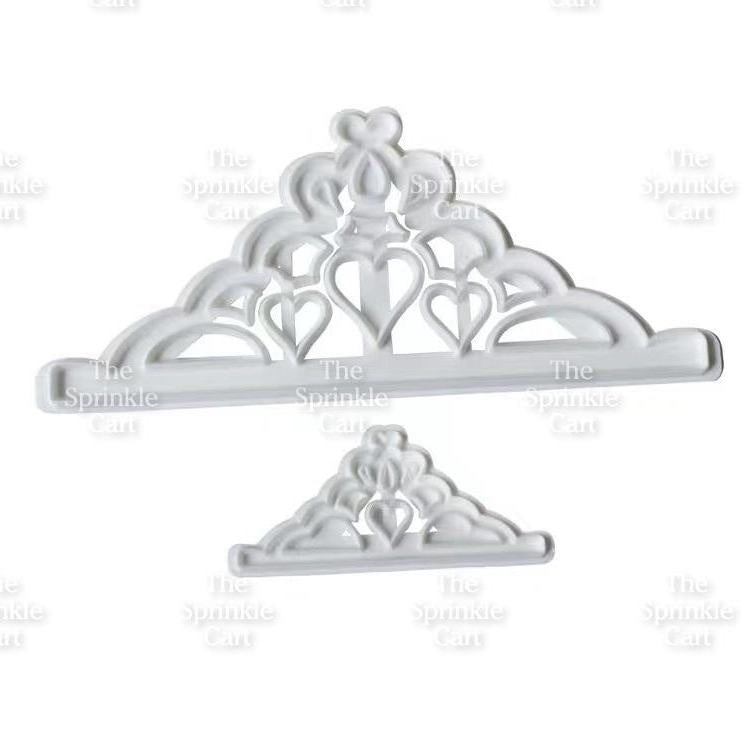 2pcs Set Crown Fondant Cookie Cutter Molder for Cake Decoration Use TSC