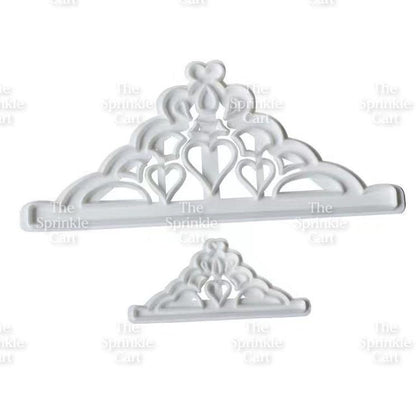 2pcs Set Crown Fondant Cookie Cutter Molder for Cake Decoration Use TSC