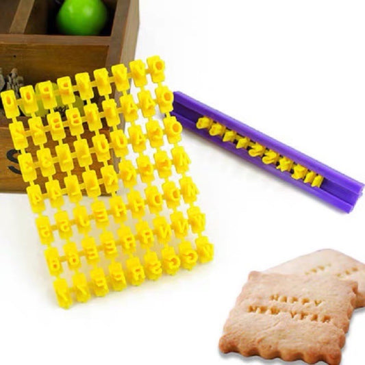 Alphabet letter Press Set Cookie Stamp Embosser Tool TSC