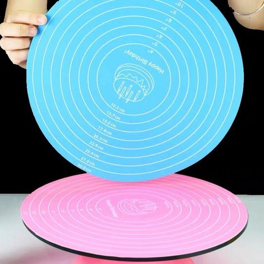MAT ONLY Non-slip Round Turntable Silicone Mat for Cake Decoration TSC