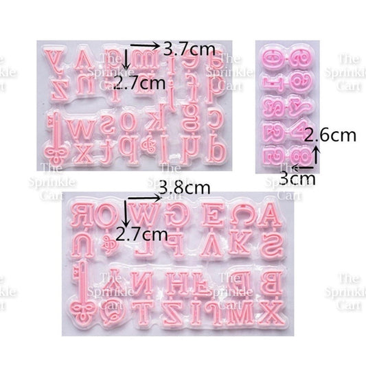 Pink Color Letter & Number Fondant DIY Cutter Marker Tool TSC