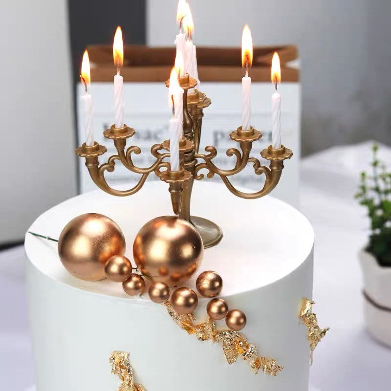Chandelier Candelabra Cake Topper with Candles TSC