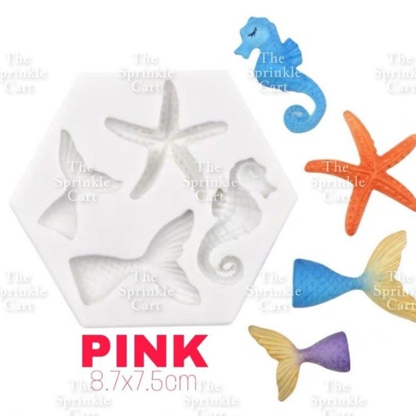 Under The Sea Theme Silicone Molder for Baking Cake Chocolate and Resin Clay DIY Craft TSC