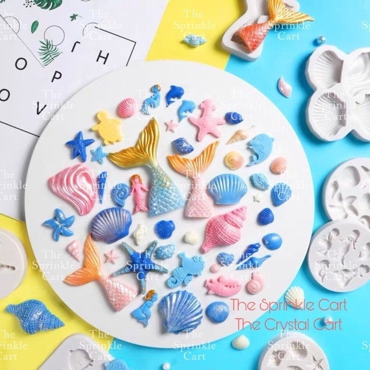 Under The Sea Theme Silicone Molder for Baking Cake Chocolate and Resin Clay DIY Craft TSC