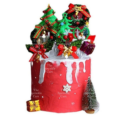 Christmas Cake Topper Polymer Ornament Decoration TSC