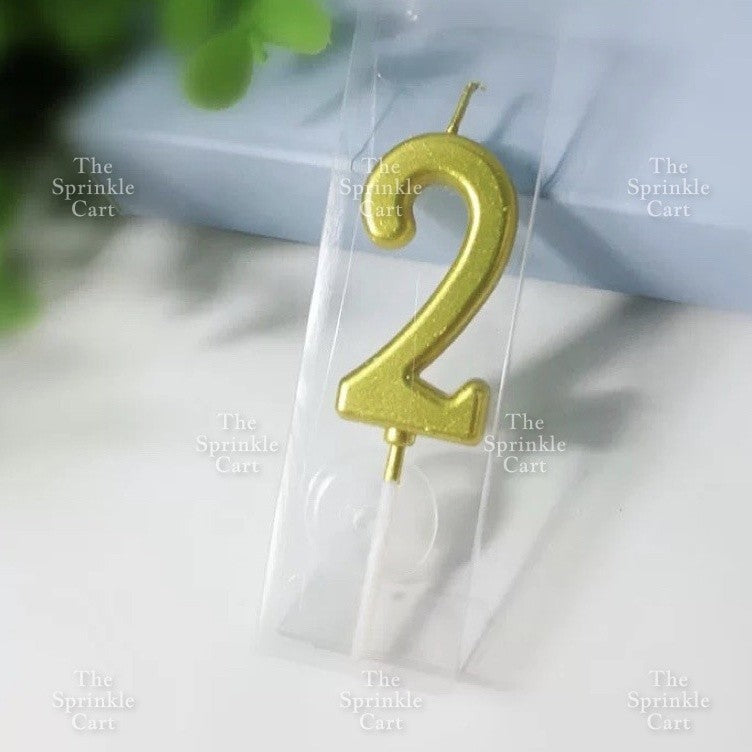 Number Candle for Birthday Cake Party Supplies Gold and Silver TSC