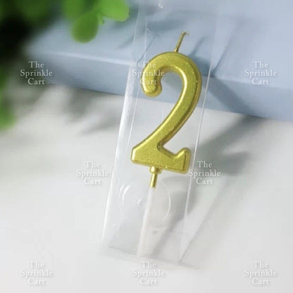 Number Candle for Birthday Cake Party Supplies Gold and Silver TSC