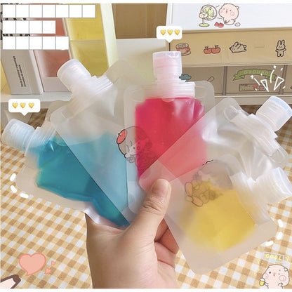 30/50/100ml Squeeze Plastic Pouch for Travel Use Easy Packing of Toiletry Fluid Items and Fluid Makeup TSC