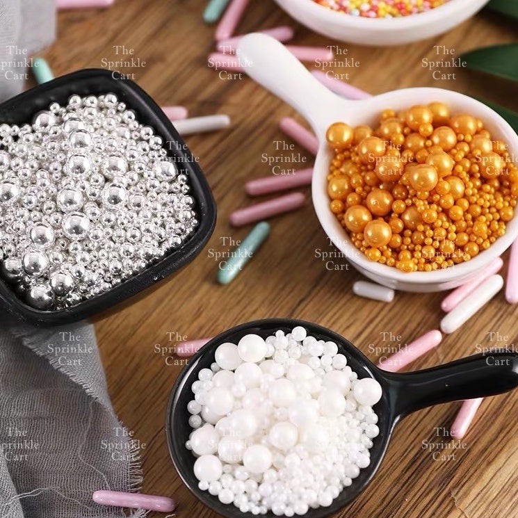 Edible Sprinkles Dragees Pearl Cake Decoration Sprinkle 50grams Confetti