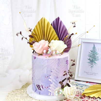 Leaf Fan Cake Toppers Paper Folding Butterfly Paper Topper Mini Paper Fan Round Cake Decoration