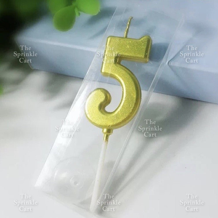 Number Candle for Birthday Cake Party Supplies Gold and Silver TSC