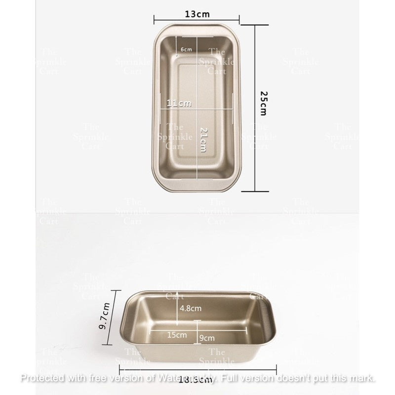 Non stick Golden Baking Pan Cupcake Molder Loaf Bento Pan Cake Japanese Cheesecake TSC