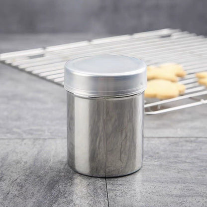 Stainless Steel Chocolate Shaker with Lid Confectionery Sugar Cocoa Sifter Strainer for Coffee and Cake Decoration TSC