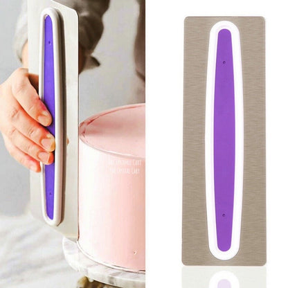Stainless Steel Icing Smoother Scraper with Grip Cake Decorating Tool TSC