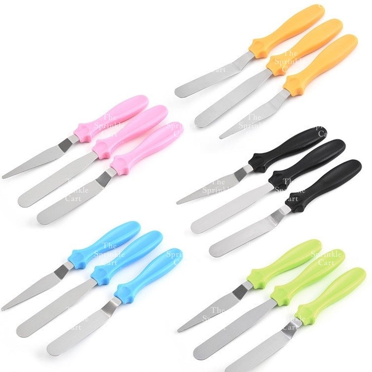 Set Offset Spatula Straight Angled Cake Cream Spreader Baking Frosting Palette TSC