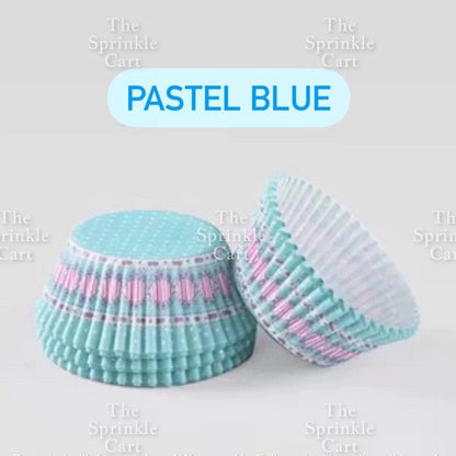 100pcs Cupcake Liner 3oz Muffin Paper Cups Colored and with Design Baking