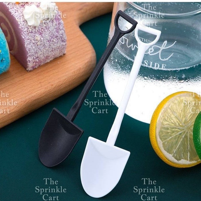 Disposable Clear and Shovel Style Spoon for Dessert and Takeout TSC