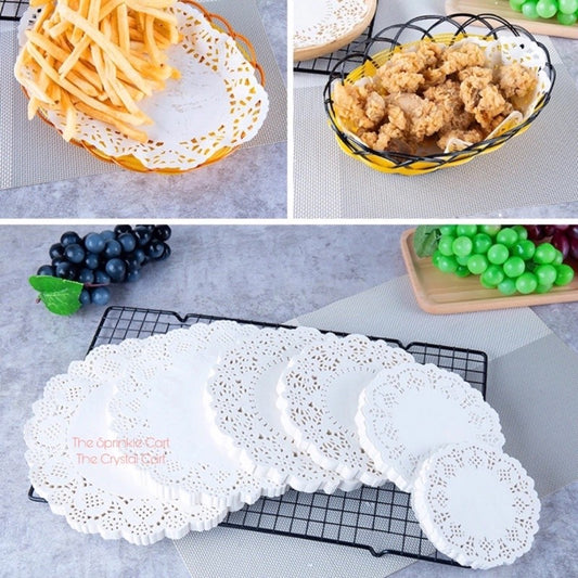 150pcs Round Paper Doilies for DIY Liner and Arts Doyleys Packaging TSC