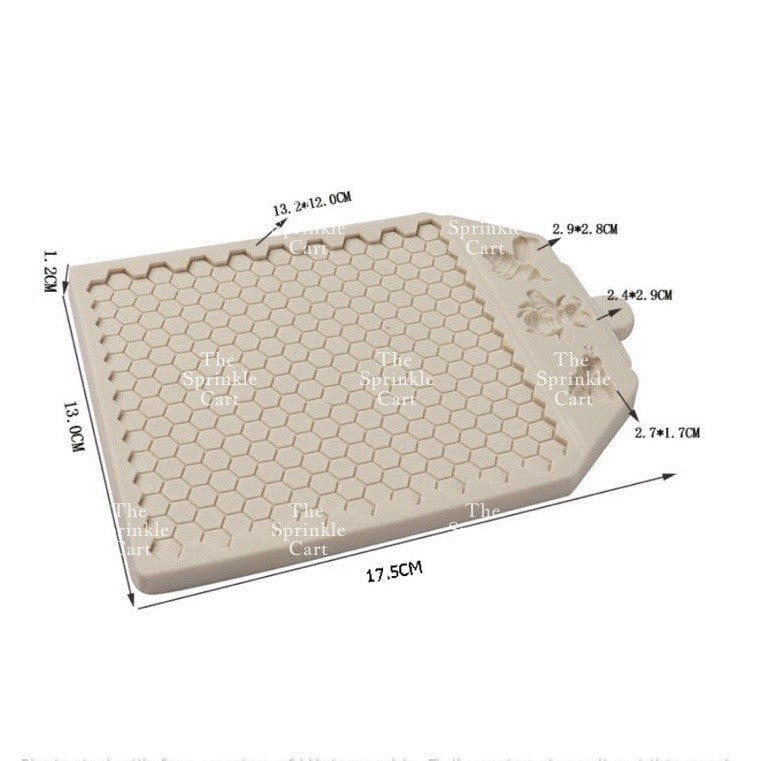 Honeycomb and Bee Theme Silicone Molder for Cake Decoration TSC