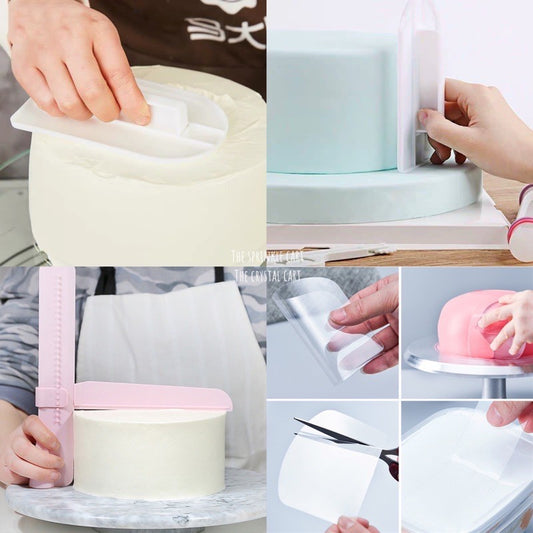 Cake Icing Edge Smoother Transparent Plastic TSC