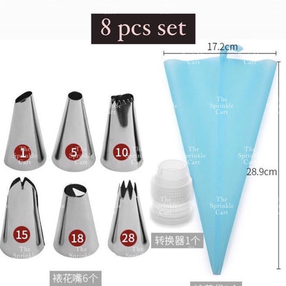 Nozzle Set with Piping Bag for Icing Cake Decoration TSC