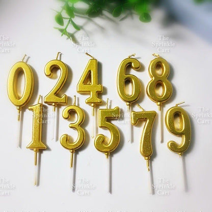 Number Candle for Birthday Cake Party Supplies Gold and Silver TSC