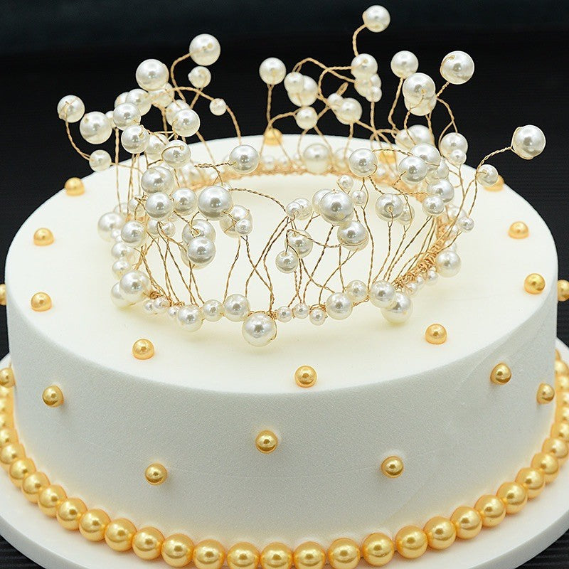 Pearl Crown for DIY Cake Decoration and Head Accessory TSC