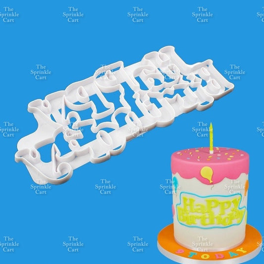 Fondant Cookie Cutter Lettering for Birthday Gender Reveal Christmas Valentines TSC