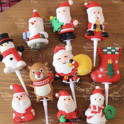 Christmas Cake Topper Polymer Ornament Decoration TSC