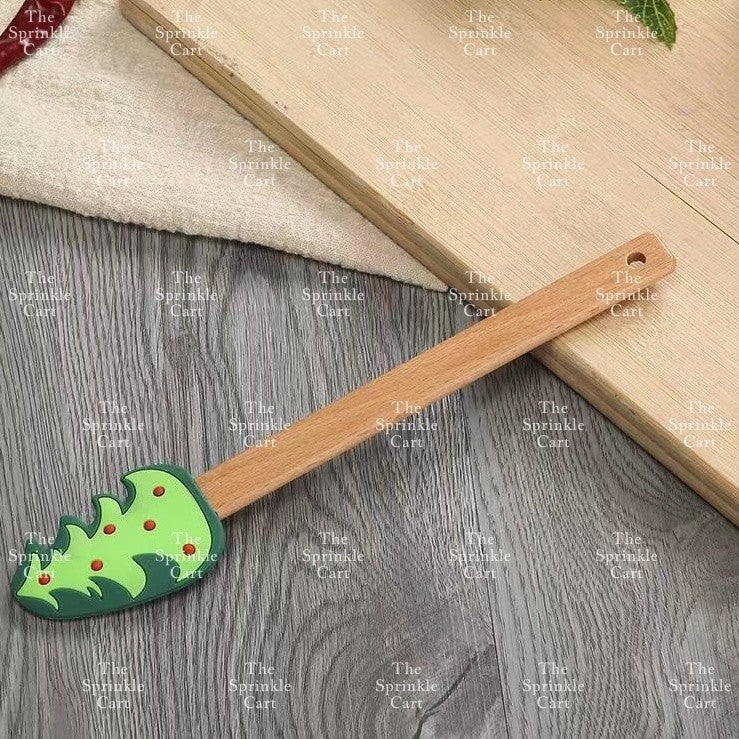 High Quality Silicone Spatula with Wooden Handle for Pastry Baking and Kitchen Tool TSC