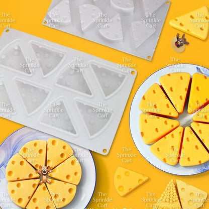 Cheese Design Silicone Molder Non-stick Oven-safe and Reusable Baking and DIY Craft Mould TSC