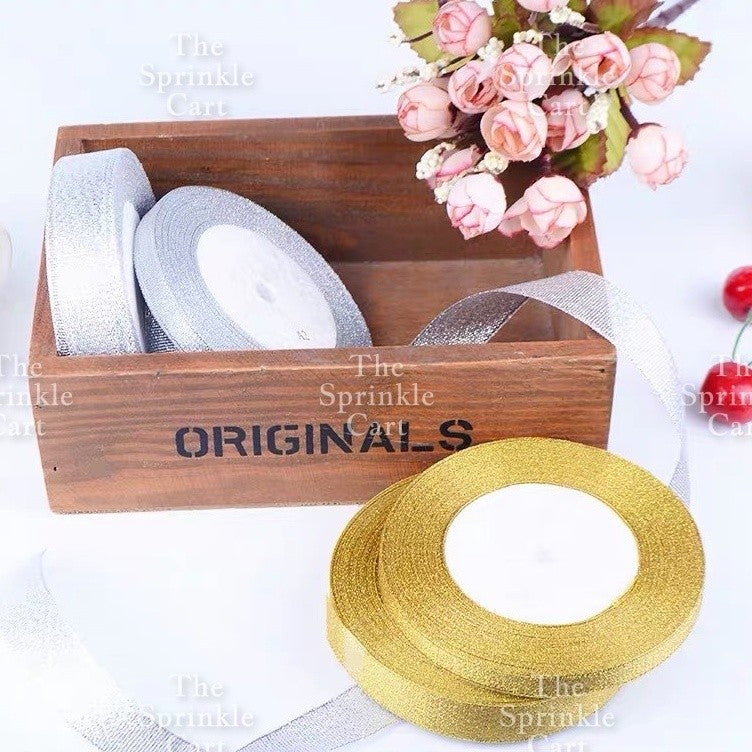 Colored Satin and Glitter Ribbon 1cm 2cm 4cm for Gift Wrapping and DIY Arts and Decoration TSC