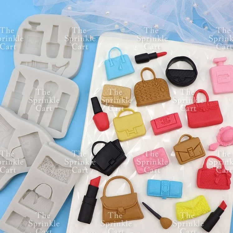 Fashion Women Handbags Silicone Molder for Cake Decoration and DIY Craft TSC