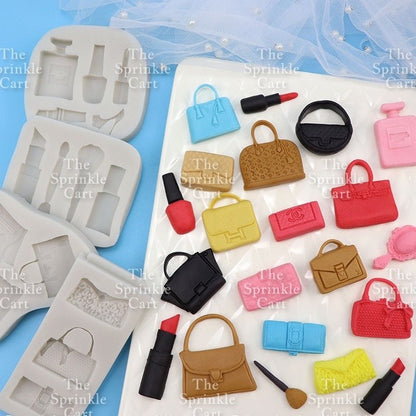 Fashion Women Handbags Silicone Molder for Cake Decoration and DIY Craft TSC