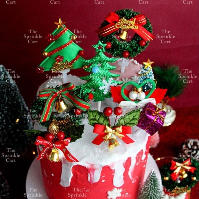 Christmas Cake Topper Polymer Ornament Decoration TSC