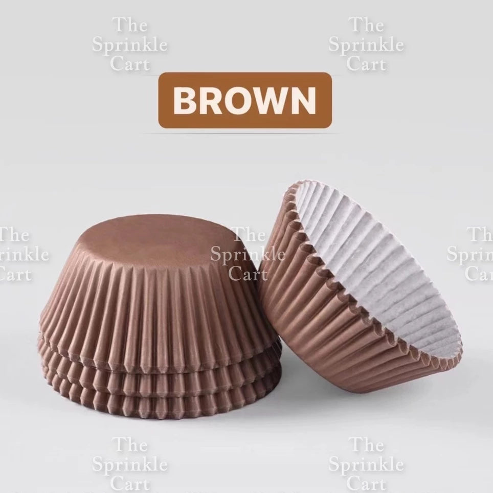 100pcs Cupcake Liner 3oz Muffin Paper Cups Colored and with Design Baking