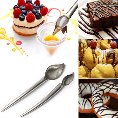 Stainless Steel Decorating Spoon for sauce plating chocolate drip