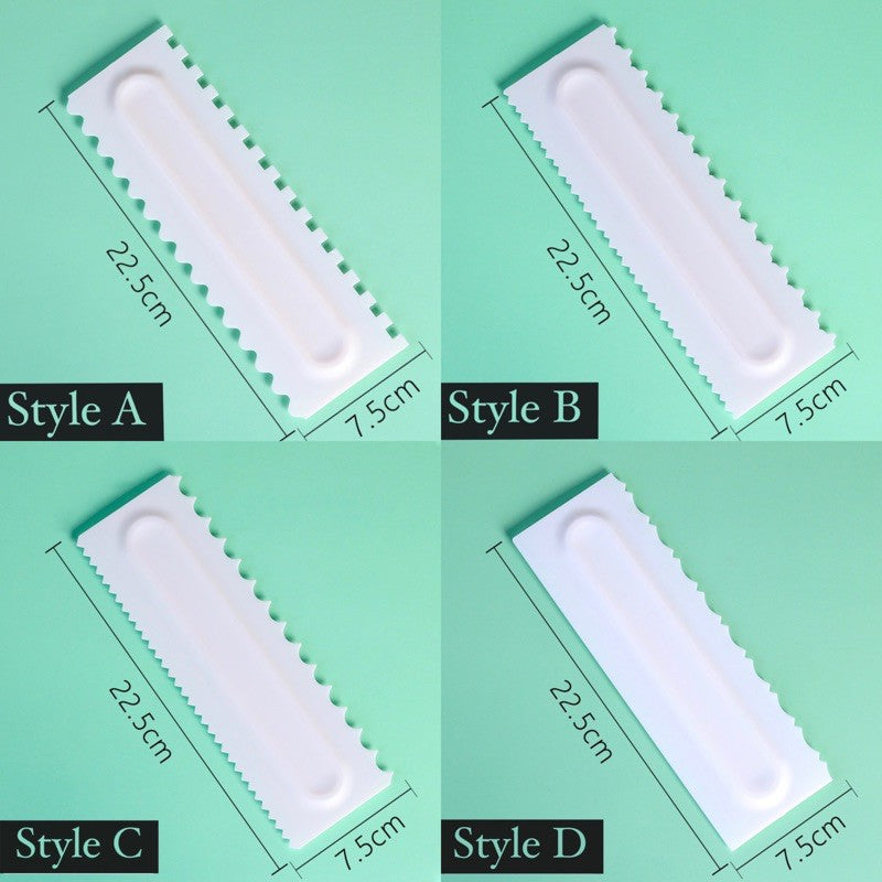 4pcs Cake Decorating Comb Smoother Scraper for Icing