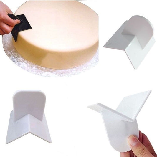 Fondant Frosting Edge Polisher Smoother for Cakes V-shape L-shape U-shape Baking Tool TSC