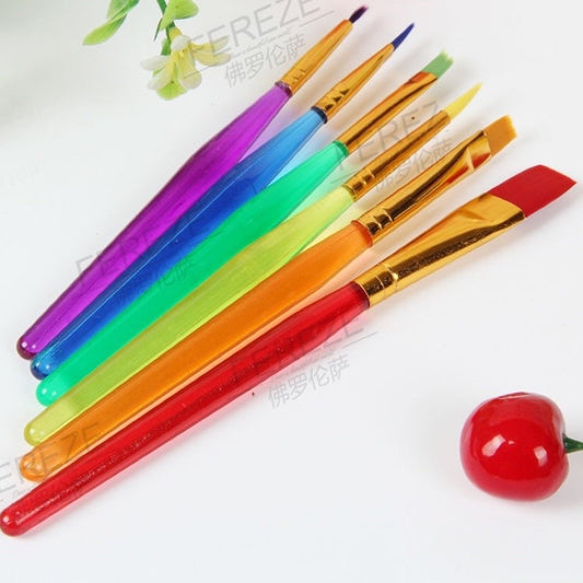 6pcs Set Colorful Decorating Brush for Cake Decoration and Nail Art Tool TSC