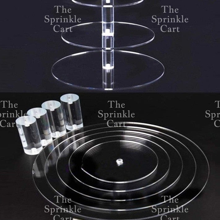 3/4/5 Tier Acrylic Cupcake Stand Display Dessert Buffet Serveware TSC