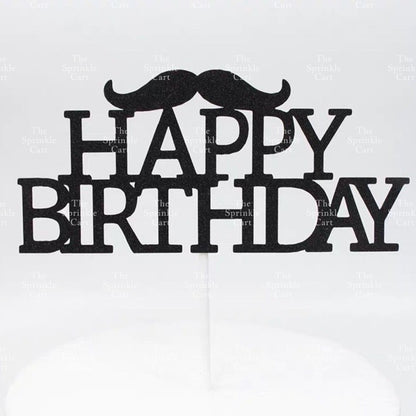 Glitter &Printed Paper Birthday Love Castle Cake Topper Decoration TSC